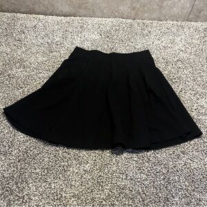 H&M Black Zippered Mini Skater Skirt Fairy Grunge/ Goth size small like new
